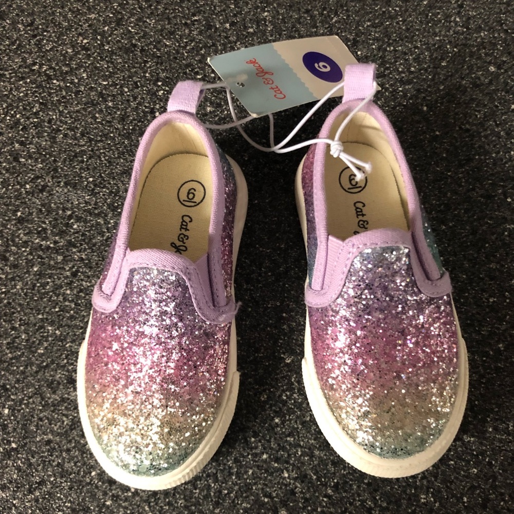 Cat & Jack Glitter Sneakers - size 6 Baby NWT
